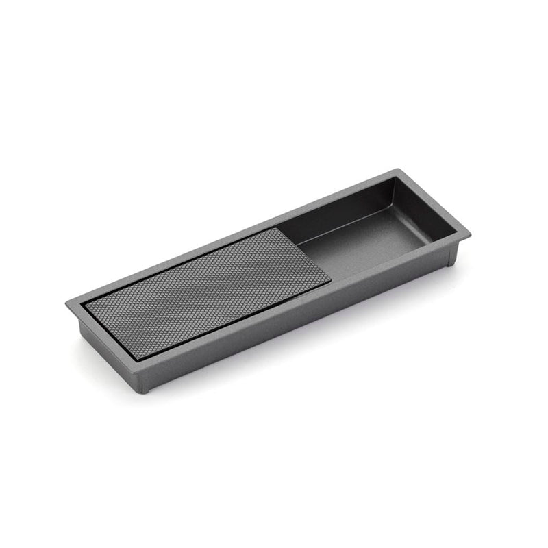 Modo Rectangular Cabinet Recessed Pull - Cabinet Mount - 7" Zinc/Gun Metal