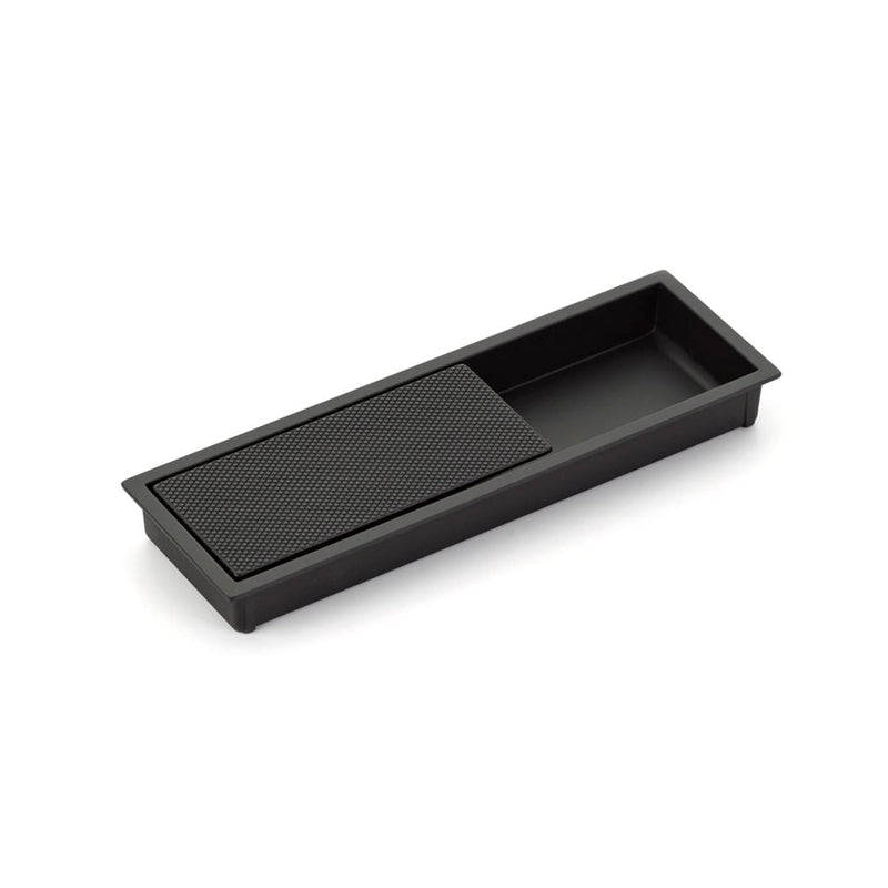 Modo Rectangular Cabinet Recessed Pull - Cabinet Mount - 7" Zinc/Matt Black