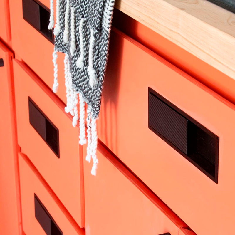 Modo Rectangular Cabinet Recessed Pull - Cabinet Mount - 7" Zinc/Matt Black