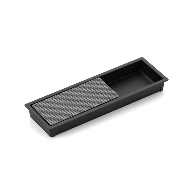 Modo Rectangular Mixed Cabinet Recessed Pull - Cabinet Mount - 7" Zinc/Matte Black/Gun Metal