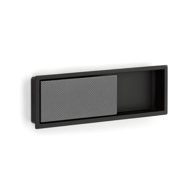 Modo Rectangular Mixed Cabinet Recessed Pull - Cabinet Mount - 7" Zinc/Matte Black/Gun Metal