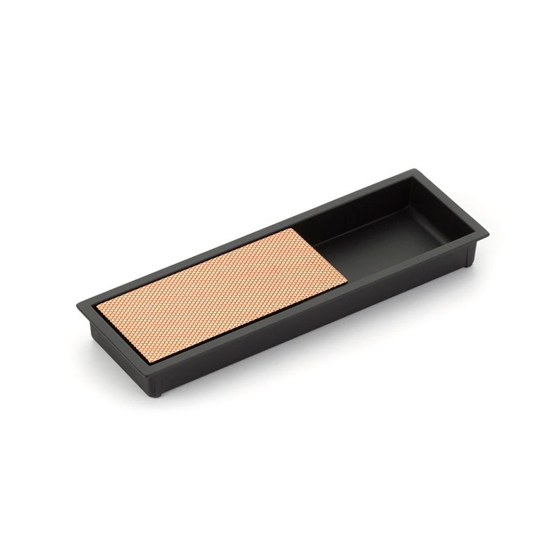 Modo Rectangular Mixed Cabinet Recessed Pull - Cabinet Mount - 7" Zinc/Matte Black/Polished Rose Gold