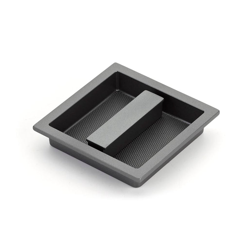 Modo Cabinet Recessed Pull - Cabinet Mount - 4" Zinc/Gun Metal