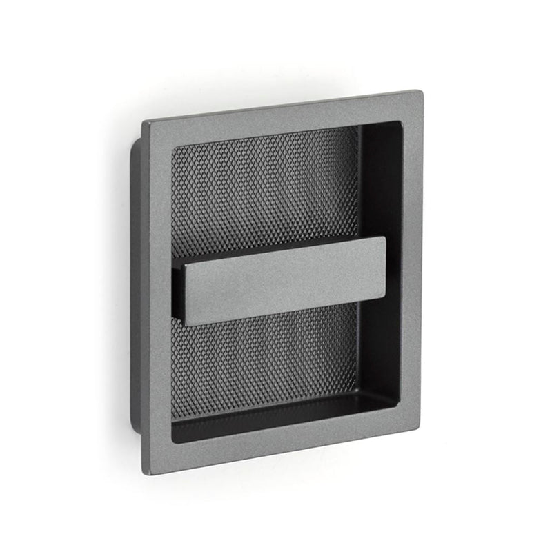 Modo Cabinet Recessed Pull - Cabinet Mount - 4" Zinc/Gun Metal