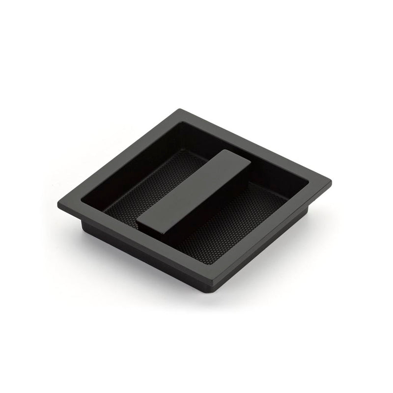 Modo Cabinet Recessed Pull - Cabinet Mount - 4" Zinc/Matt Black