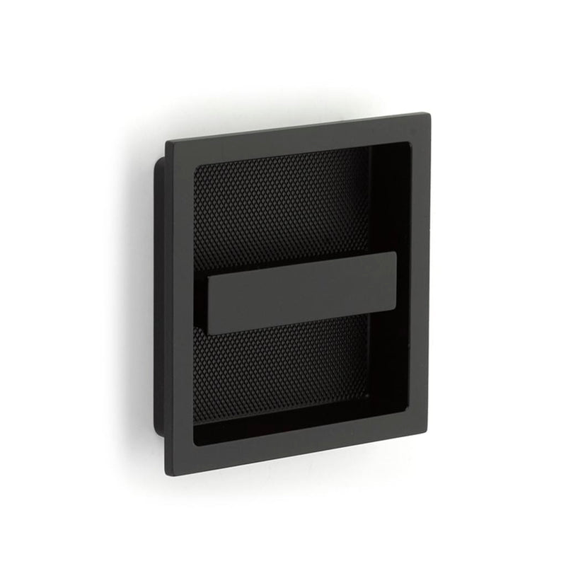 Modo Cabinet Recessed Pull - Cabinet Mount - 4" Zinc/Matt Black