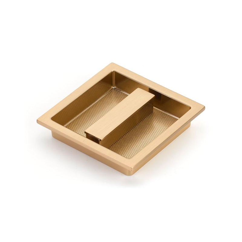 Modo Cabinet Recessed Pull - Cabinet Mount - 4" Zinc/Satin Brass