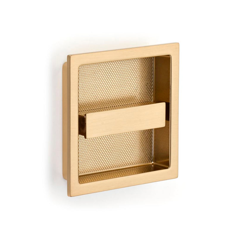 Modo Cabinet Recessed Pull - Cabinet Mount - 4" Zinc/Satin Brass