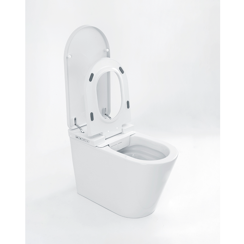 Leipzig One Piece Tankless Luxury Smart Toilets - Floor Mount - 15" Ceramic/Ivory White