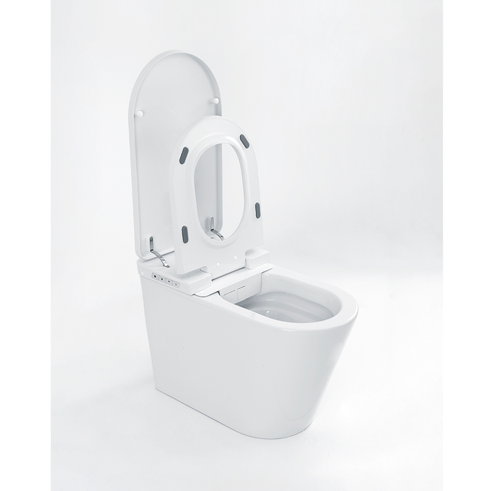 Leipzig One Piece Tankless Luxury Smart Toilets - Floor Mount - 15" Ceramic/Ivory White