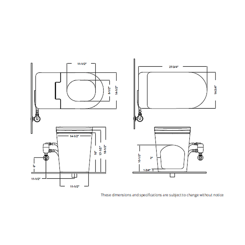 Leipzig One Piece Tankless Luxury Smart Toilets - Floor Mount - 15" Ceramic/Ivory White