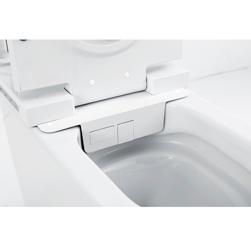 Leipzig One Piece Tankless Lite Smart Toilets - Floor Mount - 15" Ceramic/Ivory White