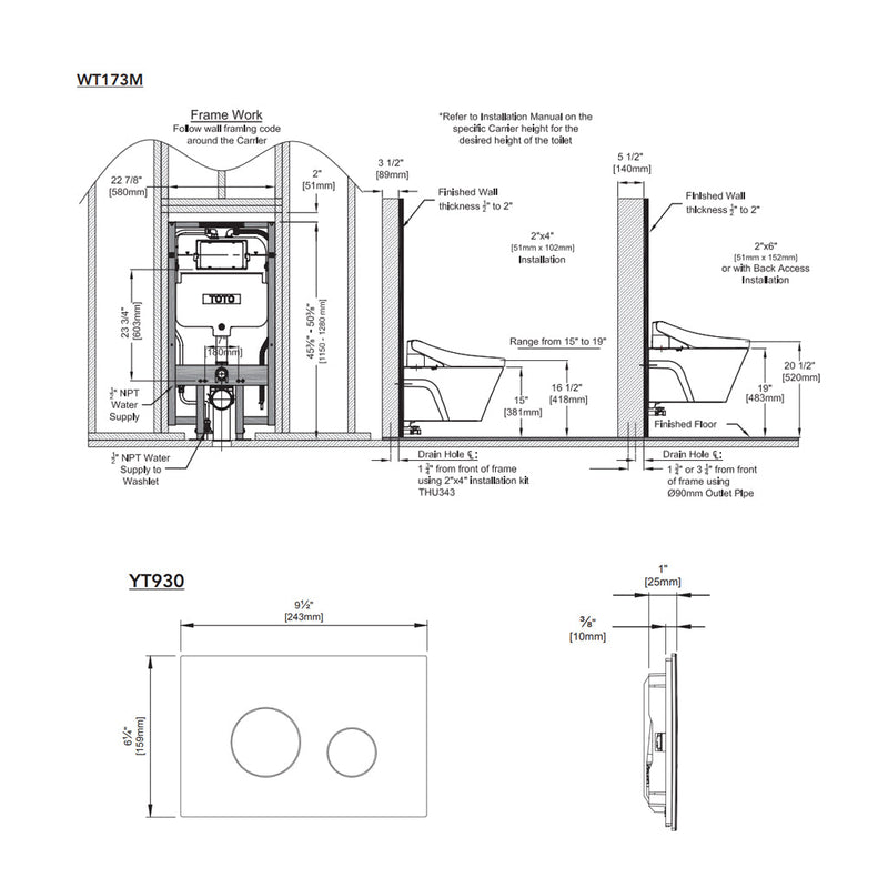 AP Washlet+ C5 Elongated Complete One Piece Toilet with Smart Bidet Seat - Wall Mount - 15" Vitreous China/Cotton/Matte Silver