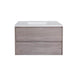 Miami 2 Dr. Solid Surface Vanity - Wall Mount - 36" Solid Surface/Brown Wash