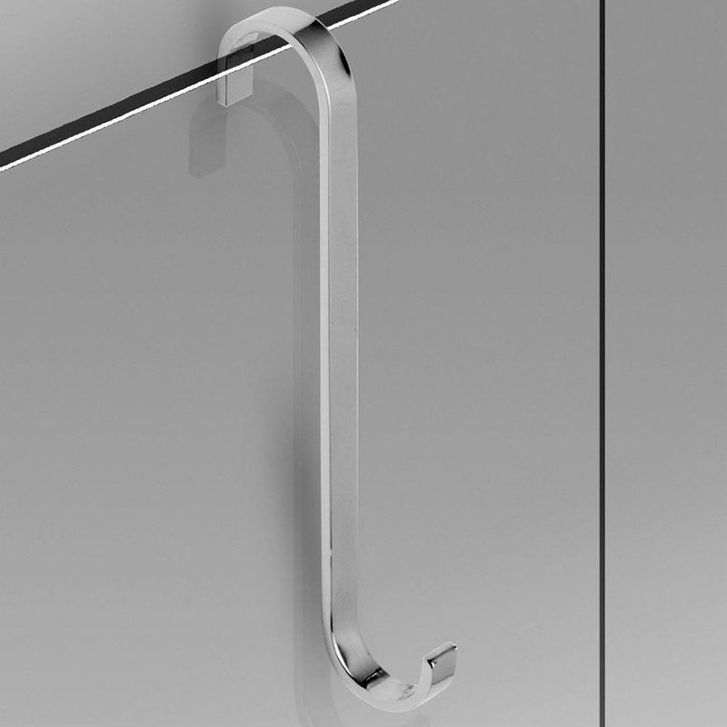 Universal Single Hook - Wall Mount - 5" Brass/Polished Chrome