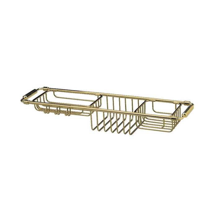 Universal Shower Basket - Free Standing - 41" Brass/Gold