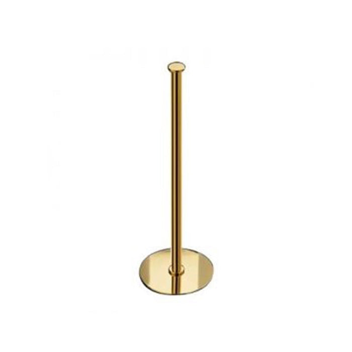 Universal Toilet Paper Holder - Free Standing - 6" Brass/Gold