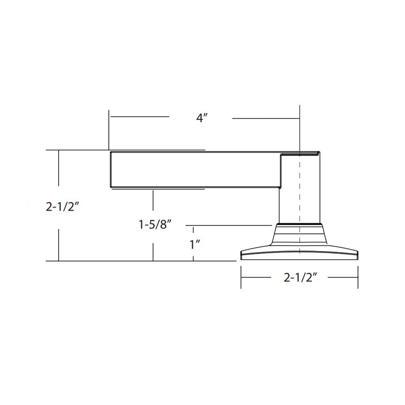 Marcel Nils Keyed Door Leverset - Single Hole - 4" Brass/Satin Brass