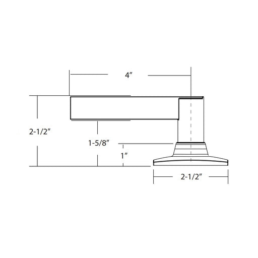 Marcel Nils Privacy Door Leverset - Single Hole - 4" Brass/Satin Brass