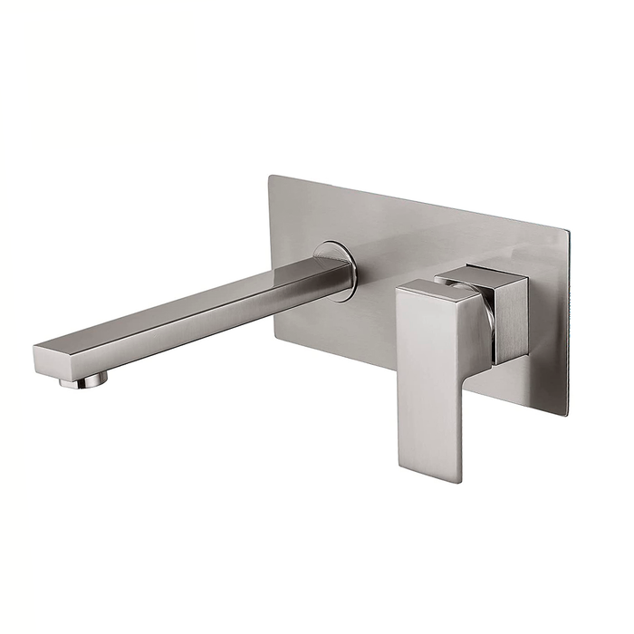 Devon Bathroom Faucet - Wall Mount - 7" Brass/Brushed Nickel