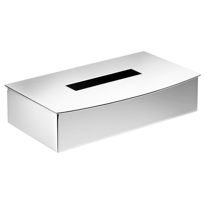 Kubic Tissue Box - Free Standing - 6" Brass/Polished Chrome