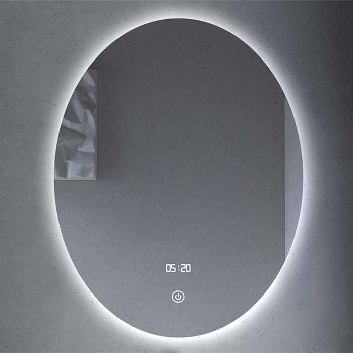 Oval Led Touch Vanity Mirror - Wall Mount - 28" Glass/Glass