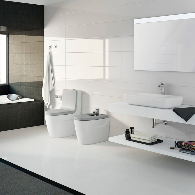 Calypso Blanco Wall Tile - Wall Mount - 12 x 36" Ceramic/White