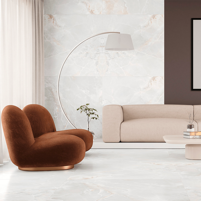 Slabs Athea PO Wall Tile - Wall Or Floor Mount - 48 x 48" Porcelain/Polished