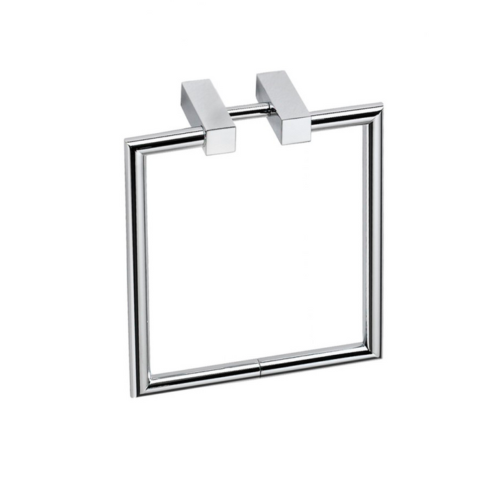 Metric Towel Ring - Wall Mount - 8" Brass/Polished Chrome